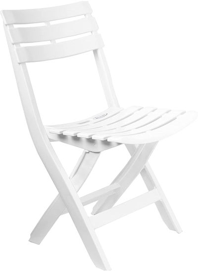 Buy ESQUBE CHAIR FOLDING FOR LAWN OUT DOOR WHITE in UAE