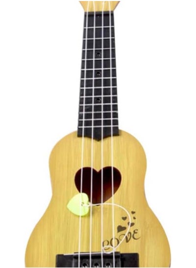 Buy Ukulele Guitar Soprano Ukulele Children Small Ukulele Mini Guitar Playing Toy Beginner Ukulele with Four Strings (Beige) in UAE