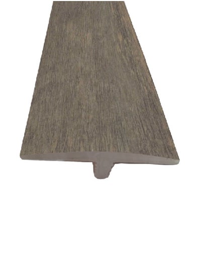 Buy Interior Laminate Flooring Decoration PVC Wooden T-Moulding Light Taupe 1.3 x 4 x 290 cm JF-T428-1821 in Saudi Arabia