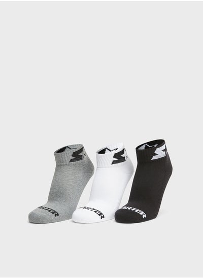 Buy 3 Pack Logo Ankle Socks in UAE