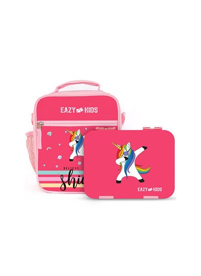 اشتري Bento Boxes With Insulated Lunch Bag Combo - Unicorn Pink في الامارات