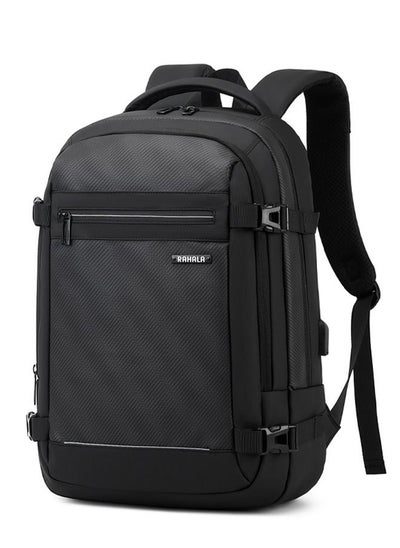 Buy EF92M 15.6-inch Casual Laptop Fashion Business Outdoor Large Capacity Backpack Bag - Black in Egypt