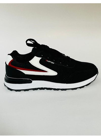 Buy Comfortable walking shoes for men, black in Saudi Arabia