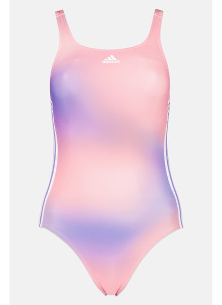 اشتري Women One Piece Brand Logo Swimsuits, Pink Combo في الامارات