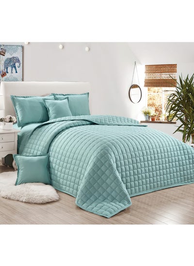 Buy Compressed Colored Comforter Set Single Size 4 Pieces 1 comforter + 1 bed sheet + 1 Pillowcase + 1 cushion case in Saudi Arabia