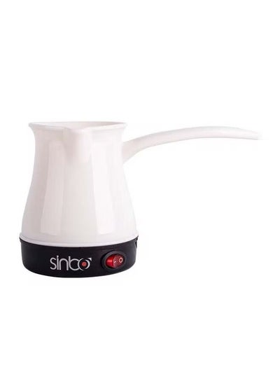 Buy Electric Turkish Coffee Pot 400Ml - White/Black in UAE