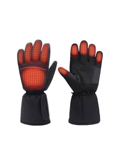 Buy Heated Gloves, Powered Electric Heat Gloves for Women and Men, Waterproof Winter Thermal Gloves, Warm Touchscreen Gloves for Outdoor Sports Cycling Riding Skiing Skating Hiking Hunting in UAE