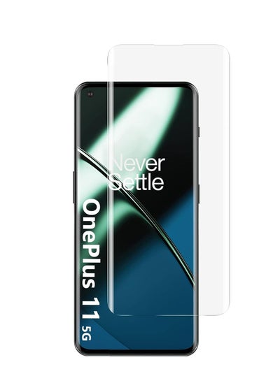 اشتري واقي شاشة OnePlus 11 من الزجاج المقوى بالأشعة فوق البنفسجية غطاء كامل للشاشة صلابة 9H ومضاد للخدش ومضاد للكسر ومضاد لبصمات الأصابع لهاتف OnePlus 11 5G شفاف (زجاج شفاف للأشعة فوق البنفسجية) في الامارات