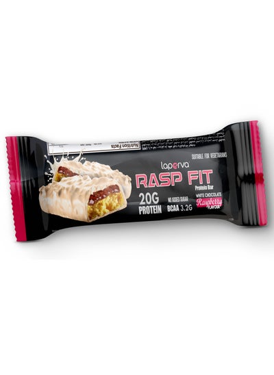 Buy Rasp Fit Protein Bar- Meal Replacement Bar with 20g Protein -No Added Sugar - White Chocolate with Raspberry-1 Bar in Saudi Arabia