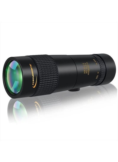 اشتري 10-30x40 Zoom Monocular - High Power Dual Focus Prism Compact Monoculars for Adults Kids, Lightweight Pocket Monoscope with Bak4 Lens Hiking Hunting Bird Watching Camping Gifts في الامارات