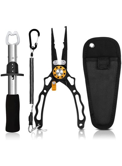 Buy Fishing Pliers, Fishing Gear, Fish Control, Multi-purpose Fishing Pliers, Firm Lip Grabber, Stainless Steel and Anti-corrosion Coating, Fishing Accessories, Sheath Storage, Fishing Gifts for Men in Saudi Arabia