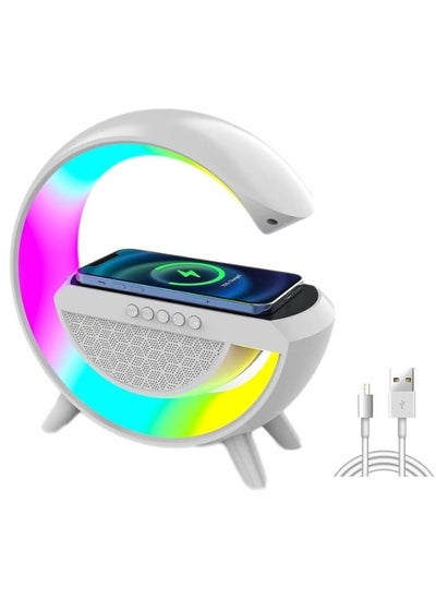 اشتري Wireless Charging Bluetooth Speaker White Noise Sleep Sound Machine With Night Light For Adults في الامارات