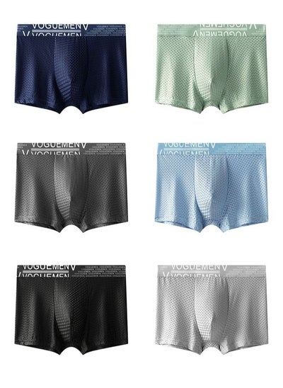 Buy Zeemey 6 Pack Men's Underwear Boxer Briefs Pack,Moisture-Wicking Men's Mesh Underwear,Temp Cooling with Odor Control in Saudi Arabia