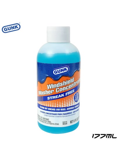 Buy GUNK Ammonia Formula Streak Free windshield washer Concentrate, Cleans Off Smears And Bugs 177ml in Saudi Arabia