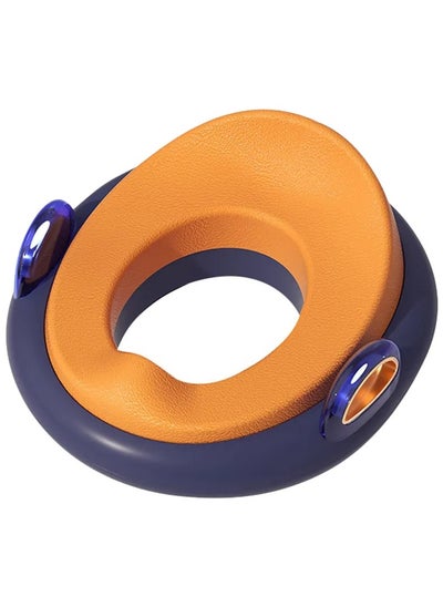 Buy Kids Potty Training Seat with Cushioned Padding, Comfortable Handles, Lightweight Toddler Toilet Training Chair, Easily Fits Standard Toilets - Blue & Orange in UAE