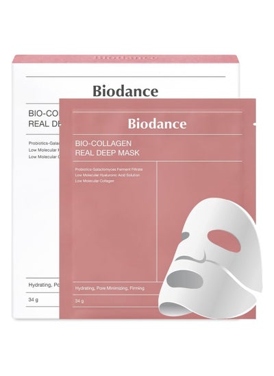 Buy BIODANCE Bio-Collagen Real Deep Mask, Hydrating Overnight Mask, Pore Minimizing, Elasticity Improvement, 34g x4ea in UAE