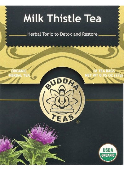 Buy Organic Herbal Tea Milk Thistle Caffeine Free  18 Tea Bags 0.95 oz (27 g) in UAE