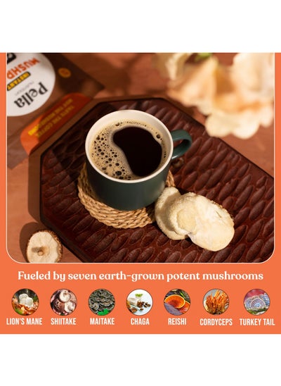 اشتري Organic Mushroom Colombian Instant Coffee (60 Servings) with 7 Superfood Mushrooms, Great Tasting, Includes Lion's Mane, Reishi, Chaga, Cordyceps, Shiitake, Maitake, and Turkey Tail في الامارات