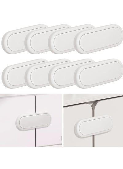 Buy SYOSI 8 Pcs Cabinet Locks for Babies, Child Proof Cabinet Locks for Drawer Cupboards Fridge Closet Pantry Childproof Safety Locks for Protecting Kids, for Fridge, Cabinets, Freezer Door in Saudi Arabia