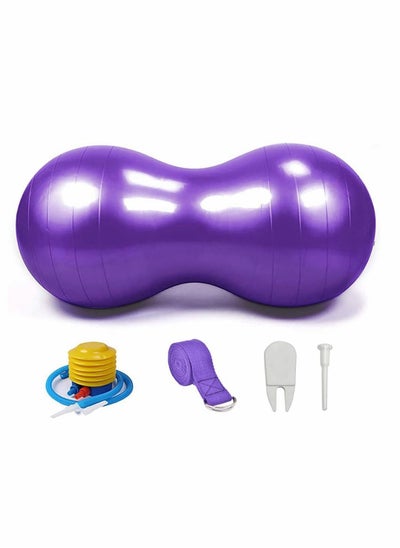 اشتري Peanut Ball, Exercise Yoga Balance Stability Sitting Anti Burst Ball for Labor Birthing, Kids Sensory Toys, Home & Gym Fintness, Include Pump Strap في السعودية