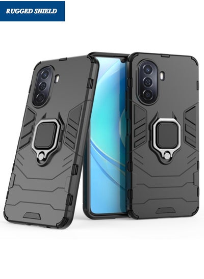 Buy HUAWEI Nova Y71/Y70 Case, Built-in 360° Rotate Ring Kickstand, Military Grade Shockproof Test, Heavy Duty Shockproof Protective Case for Huawei Nova Y71/Y70 4G, Black in Saudi Arabia