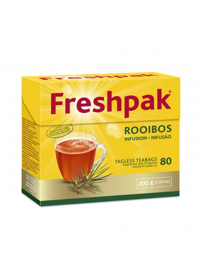 اشتري Freshpak Pure Rooibos Tea 80 Tagless Bags, Pure Premium Rooibos and No Rooibos Infusion, New Packaging (2 X Pack) في الامارات