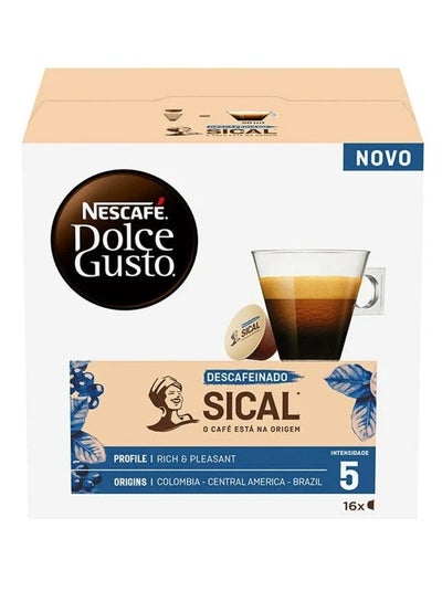 Buy Sical Descafeinado 16 Coffee Capsules 88g in UAE