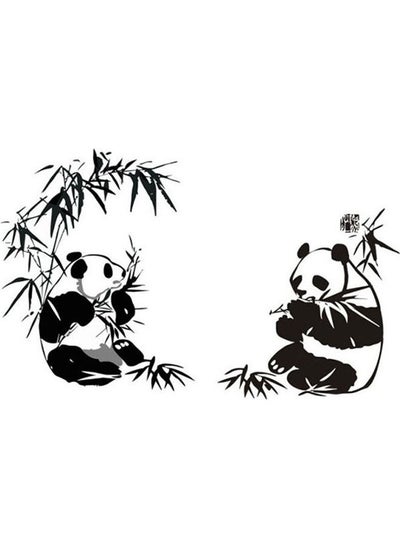 Buy Bamboo Leaf Panda Pattern Stickers Children's Room TV Background Wall Decor Stickers Home Decoration Removable Self-adhesive PVC Material Decor Wall Sticker in Egypt