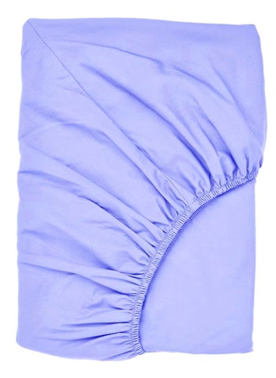 اشتري Single Fitted Bed Sheet Sky Blue 90 x 200 cm في السعودية