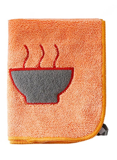 Buy Embroidery Kitchen Dishwash Cloth Orange 19.5 x 18centimeter in Saudi Arabia