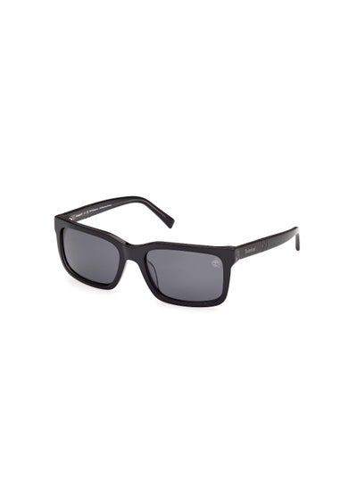 اشتري Men's Rectangular Shape Acetate Sunglasses TB0002101D57 Lens Size: 57 Millimeter - Shiny Black في الامارات