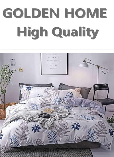 Buy King/queen/single size, striped pattern duvet cover set. 6 Piece set includes 1 Comforter Cover, 1 Fitted Bedsheet, 4 Pillowcases in UAE