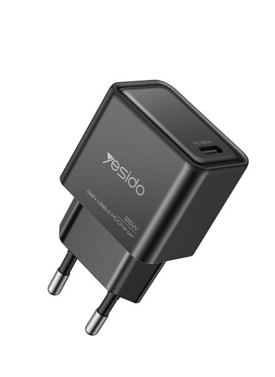 Buy Yesido-Gan Charger-Gan 25W Small Size-With(PD-QC PPC)Protocol-YC62 in Egypt