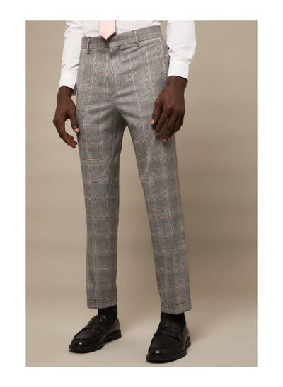 اشتري Slim Fit Aqua Bold Check Suit Trouser في الامارات