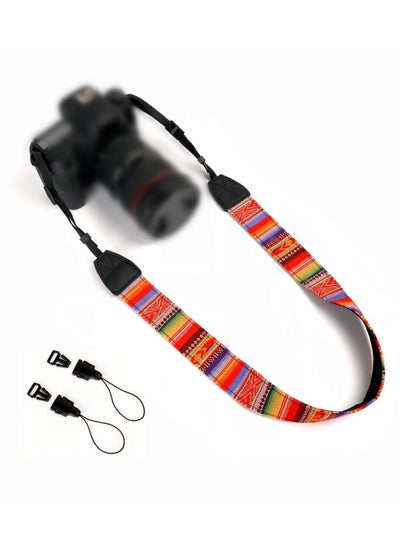 اشتري Camera Neck Shoulder Strap, Rainbow Neck Shoulder Strap with Quick Release Buckles, Suitable for DSLR SLR Camera في السعودية