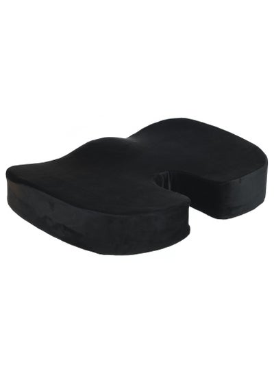 Buy Seat cushion for fistula and lower back pain relief, memory foam, by Max Comfort, black in Egypt