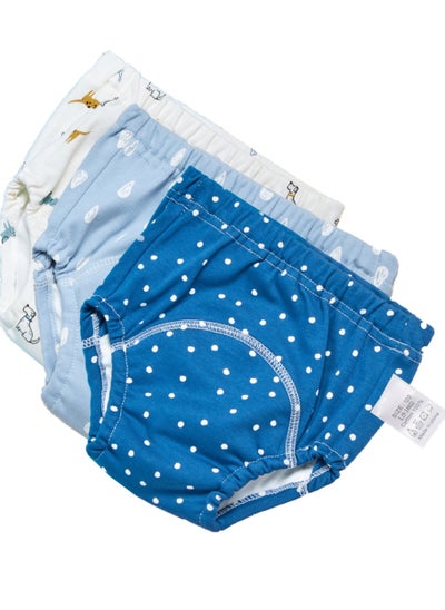 Buy 3-Piece 6 Layer Breathable Cotton Training Pants Strong Absorbent Toddler Potty Training Underwear for Baby 9-14Kg Multicolour in UAE