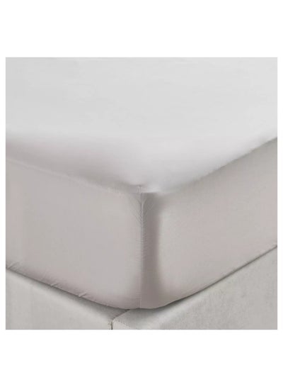 Buy Eternity Cotton Percale 325 Thread Count Full Fitted Sheet - 120x200 cm in Saudi Arabia