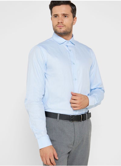 Buy Dobby Full Sleeve Formal Shirt in UAE