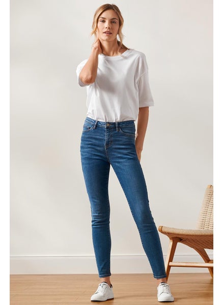 اشتري Women Skinny Fit Wash Jeans, Blue في الامارات