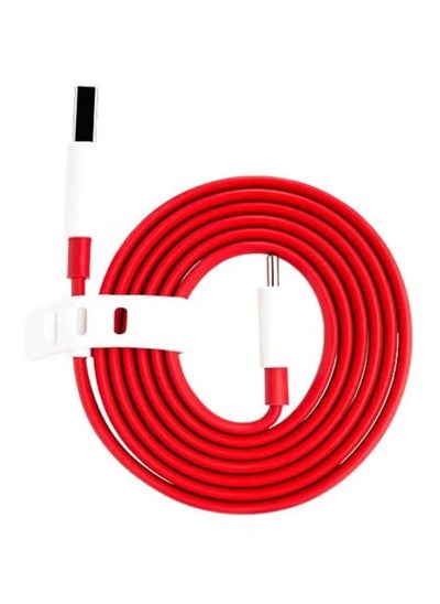 Buy Type-C Charging Cable – Red/White, Fast Charging & Data Transfer in UAE