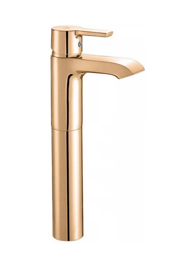 Buy Project Singlelever Basin Mixer On The Floor And Overflow Rose Gold Gold RAK-13061 in Egypt
