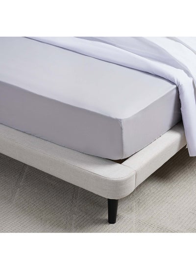 Buy Egyptian True Grip Fitted Sheet 180x200+33cm - Grey in UAE