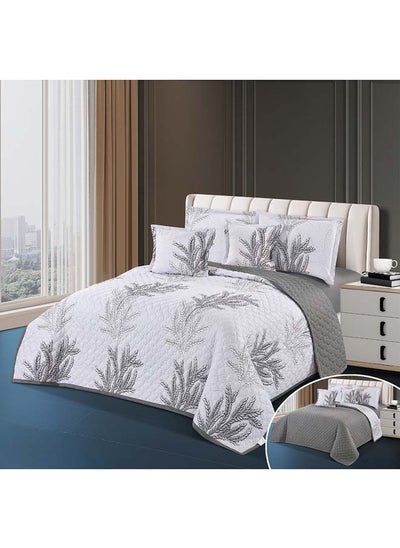 Buy Hours Comforter Set With Durable And Soft Fabric, Double-Sided Floral Print, 4 Pieces, Single Size in Saudi Arabia