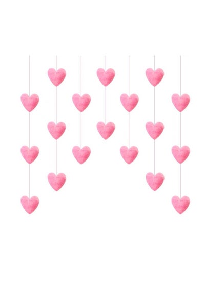 اشتري Love curtain home heart shaped door curtain decoration pink love curtain non-perforated pendant partition curtain في السعودية