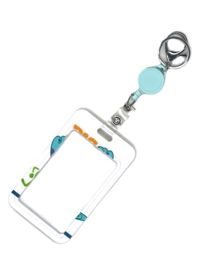 Buy 1-Piece ID Card Holder With Badge Reel Printed Design in UAE