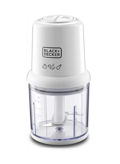 اشتري Black&Decker 300W 500ml 2 Speed Certical Chopper for Chopping,   Durable Stainless steel blades for best chopping Mincing & Pureeing  White -  SC310 في مصر