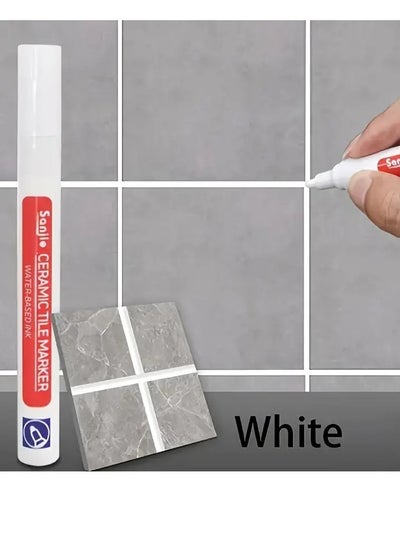 Buy Waterproof Tile Repair Pen - Mold-Resistant White Gel Filler For Bathroom & Kitchen Tiles, Easy To Use, Compatible With Various Surfaces in UAE