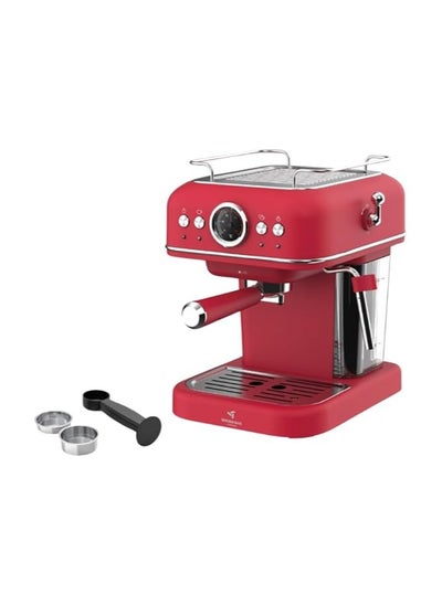 Buy MEBASHI Espresso Coffee Machine - 1.2L, 19 Bar ULKA Pump, Adjustable Coffee Volume (ME-ECM2049) (Red) in UAE