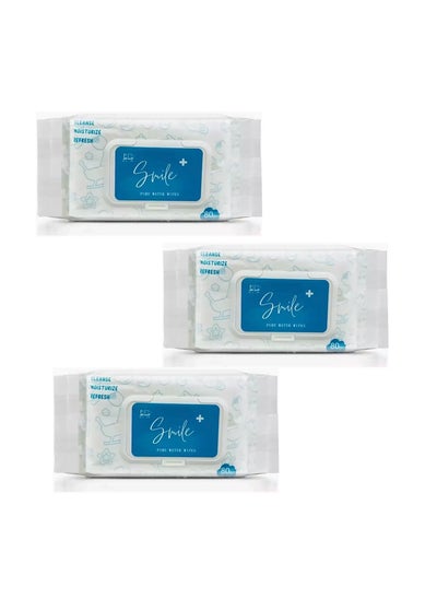 Buy Pure Water Wipes 80s  Pack of 3 in UAE